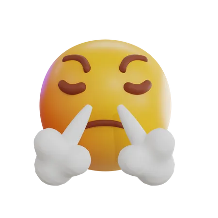 Vapor saindo do nariz emoji  3D Icon