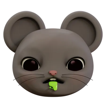 Emoji de rato vomitando  3D Icon