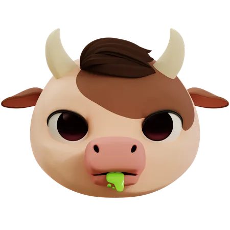 Emoji de vaca vomitando  3D Icon