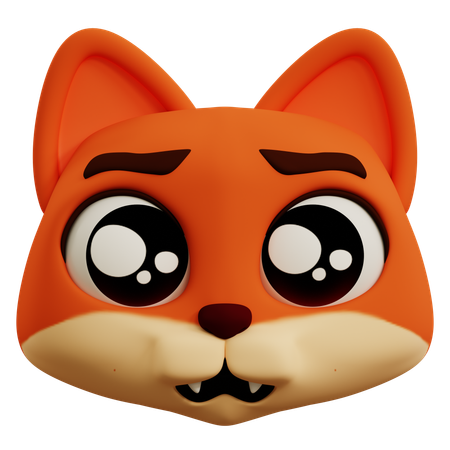 Emoji de zorro triste  3D Icon