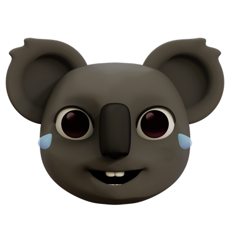 Emoji gracioso koala riendo a carcajadas  3D Icon