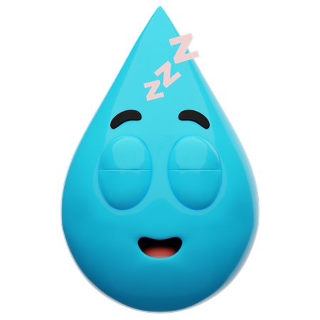 Emoji qui dort dans l'eau  3D Icon