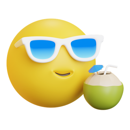 Emoji Drink Coconut  3D Icon