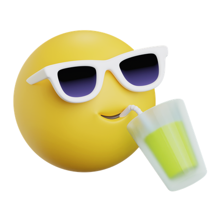 이모티콘 마시기  3D Icon