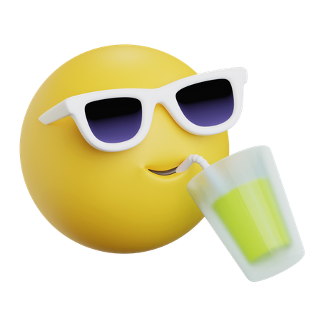 Emoji Drinking  3D Icon
