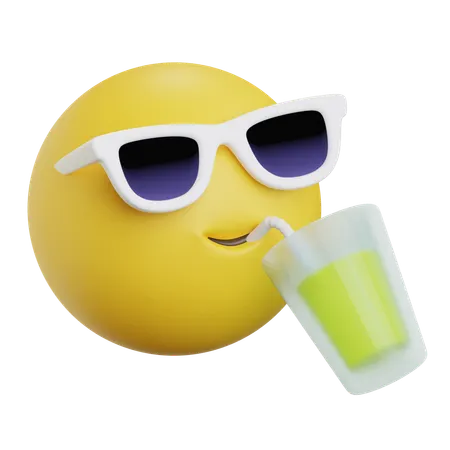 Emoji Drinking  3D Icon