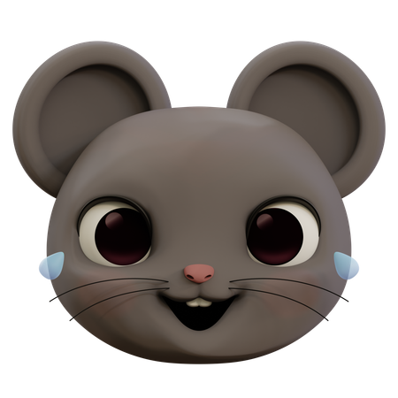 Emoji drôle souris rire aux éclats  3D Icon