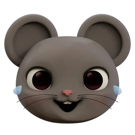 Emoji drôle souris rire aux éclats  3D Icon