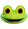 emoji drôle grenouille riant aux éclats