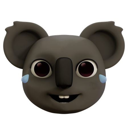 Emoji drôle koala riant aux éclats  3D Icon