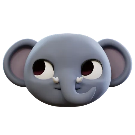 Emoji éléphant indifférent  3D Icon