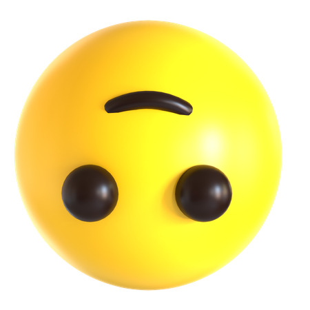 Emoji sonriente al revés  3D Icon