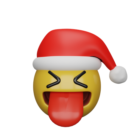 Emoji sorridente de natal  3D Emoji