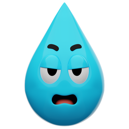 Emoji de agua enojada  3D Icon