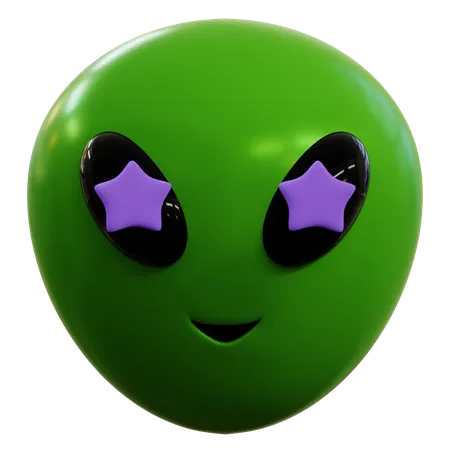 Emoji fofo de estrela alienígena  3D Icon