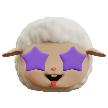 Emoji de estrela de ovelha  3D Icon