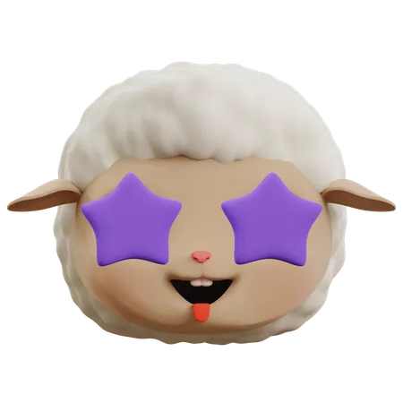 Emoji de estrela de ovelha  3D Icon