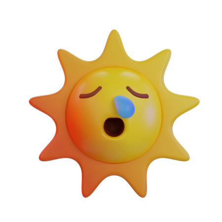 Emoji de estrés solar  3D Icon