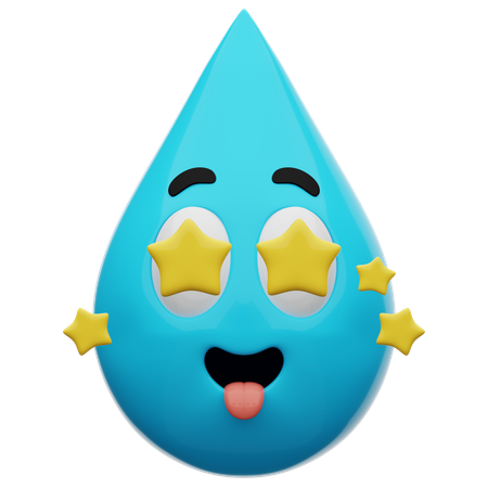 Emoji mignon d'étoile d'eau  3D Icon