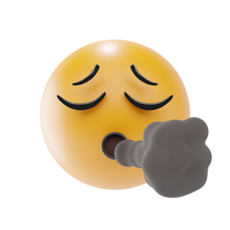 Visage exhalant un emoji  3D Icon