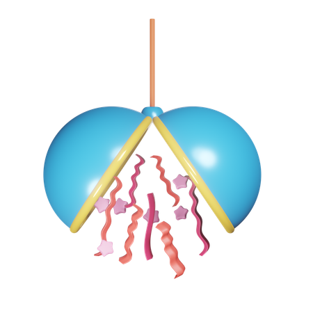 Emoji de explosão de confete  3D Icon