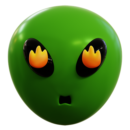 Emoji extraterrestre très en colère  3D Icon
