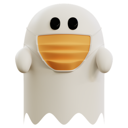 Emoji fantasma com gripe  3D Icon