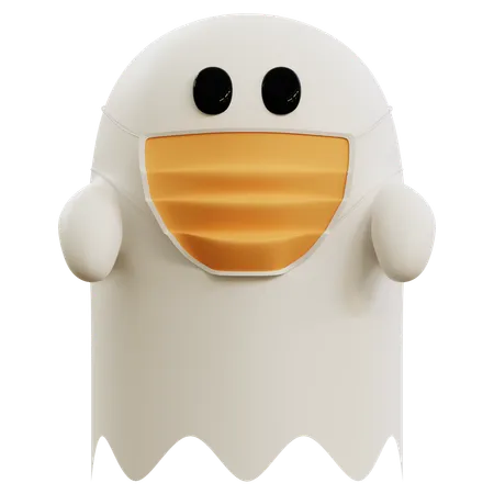 Emoji fantasma com gripe  3D Icon