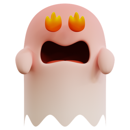 Emoji fantasma muito bravo  3D Icon