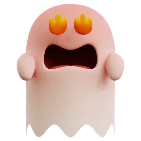 Emoji fantasma muito bravo  3D Icon