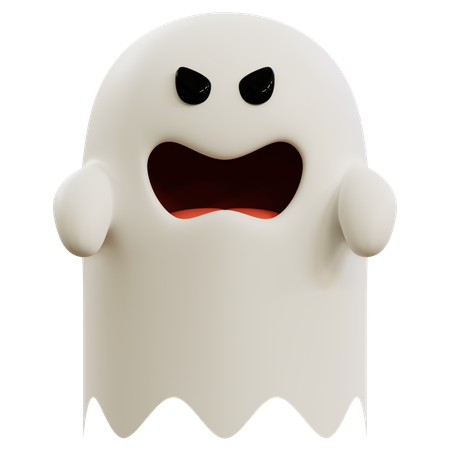 Emoji fantasma bravo  3D Icon