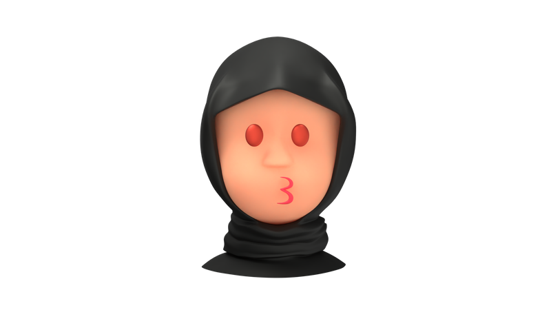 Emoji femme arabe romantique  3D Icon