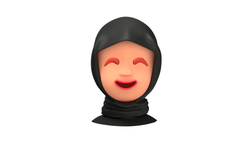 Emoji femme arabe souriante  3D Icon