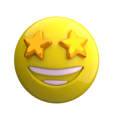 Emoji frappé par une étoile  3D Icon