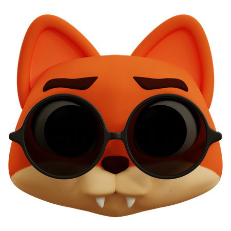 Emoji Funny Fox Laughing Out Loud  3D Icon