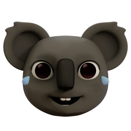 Emoji Funny Koala Laughing Out Loud  3D Icon