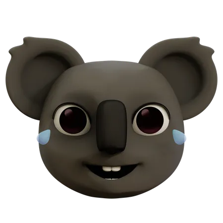 Emoji Funny Koala Laughing Out Loud  3D Icon