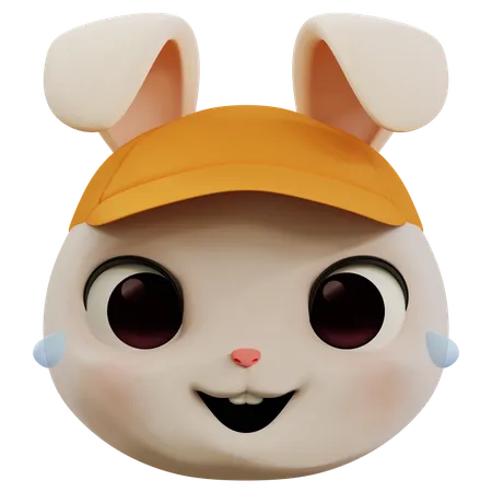 Emoji Funny Rabbit Laughing Out Loud  3D Icon