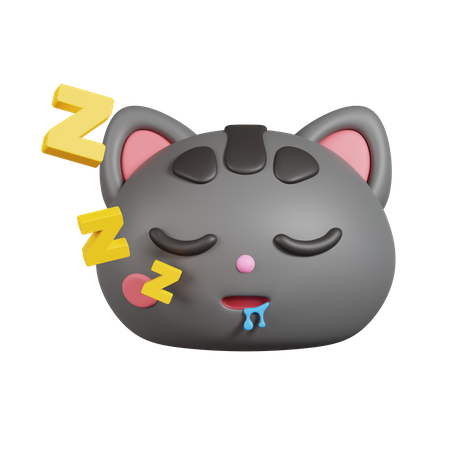 Emoji de gato dormindo  3D Emoji