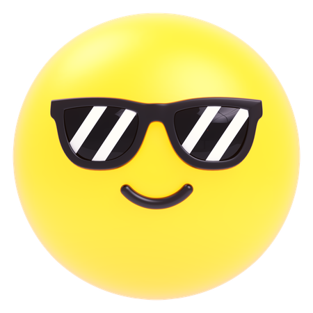 Emoji divertido con gafas  3D Icon