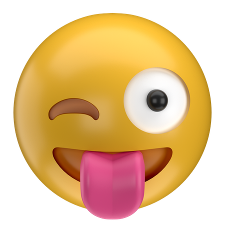 Emoji de ojos guiñando el ojo  3D Icon