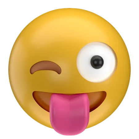 Emoji de ojos guiñando el ojo  3D Icon