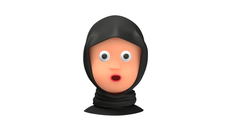Emoji impactante de mujer árabe  3D Icon