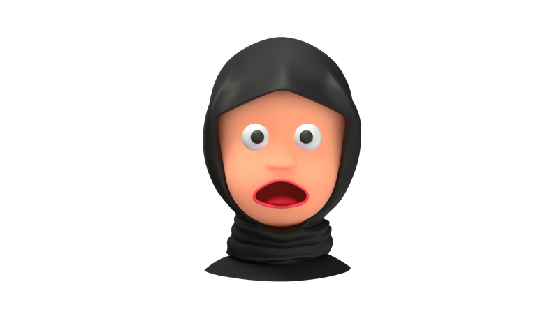 Emoji impactante de mujer árabe  3D Icon