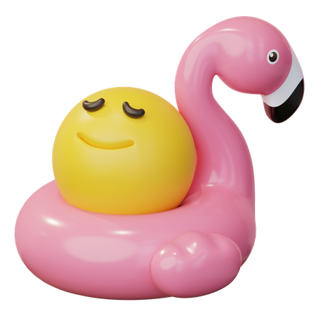Emoji In Flamingo  3D Icon
