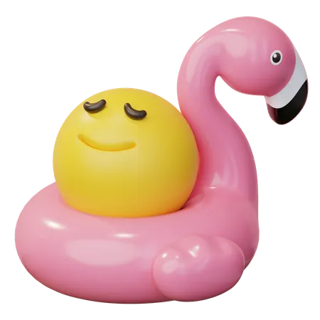 Emoji In Flamingo  3D Icon