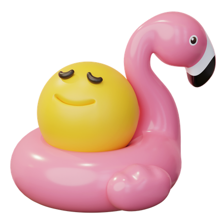 Emoji In Flamingo  3D Icon