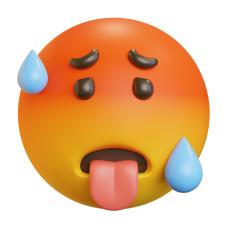 Emoji In Heat  3D Icon