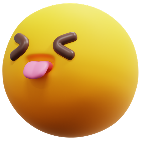 Emoji langue tirée enjouée  3D Icon