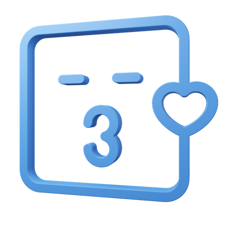 絵文字キス  3D Icon